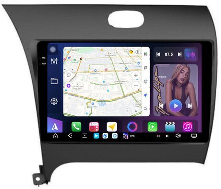 Магнитола для KIA Cerato 3 2013-2018 - FarCar XXL280M монитор 9.5" 2K QLED на Android 13, TS20, 8+256Гб, CarPlay, 4G SIM-слот