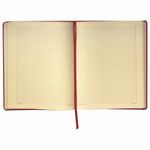 Блокнот БОЛЬШОЙ ФОРМАТ (200х252 мм) В5, BRAUBERG "Income", кожзам, 128 л., клетка, красный, 125205