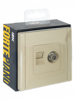 FORTE&PIANO Розетка двойная TV+RJ45 кат.6 FP437 ваниль IEK
