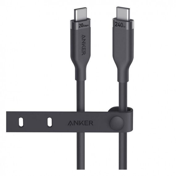 Кабель Anker USB-C - USB-C Bio-Based 0.9м 240W 20 Gbps (A80N1H11) Black