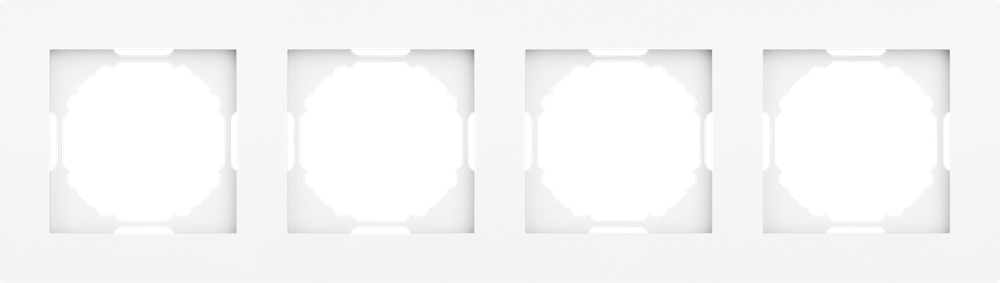 Рамка 4-я, глянцевый белый, серия A07