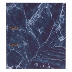 Папка-регистратор с мраморным покрытием, 70 мм, без уголка, синяя