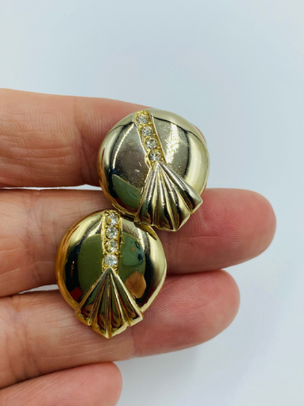 Винтажные клипсы с кристаллами