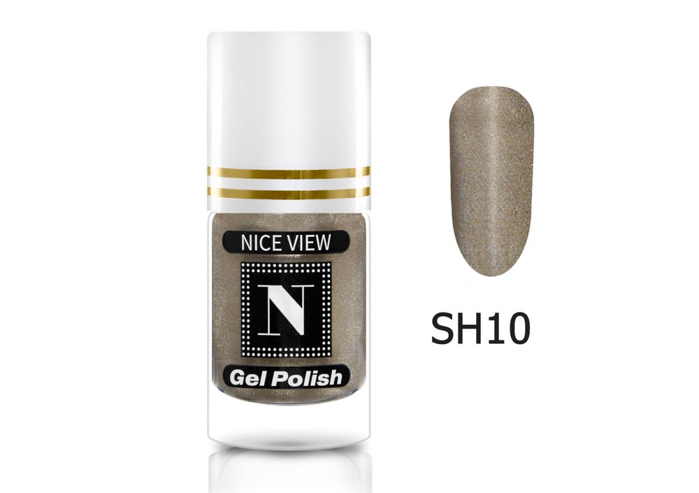 Nice View Гель-лак для ногтей Luma Shimmer, SH-010, Olive Gold, 7 мл