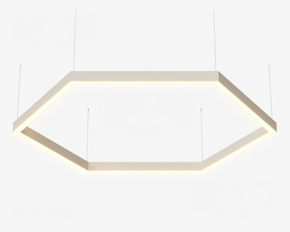 Подвесной LED светильник шестиугольный LP85-ARENA6-400 60Вт (сегмент 404 мм) 4000K 5520Лм белый 808х808х80мм DARKLUM