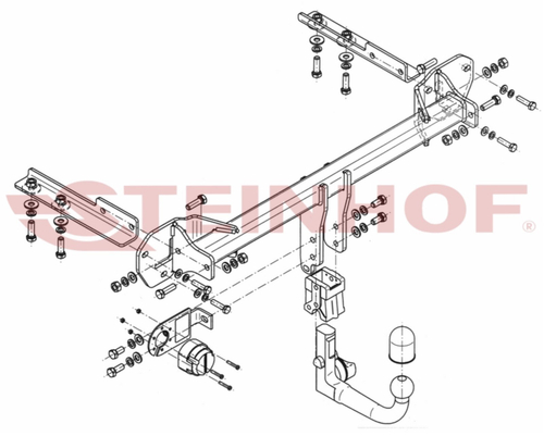 Фаркоп на Subaru XV 2012-2017 (паспорт и сертификат в комплекте)(без электрики) Steinhof.S-398