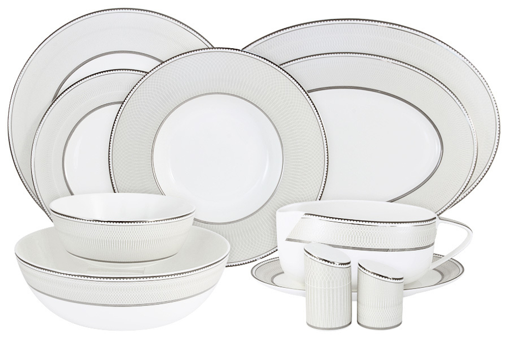Обеденный сервиз Жемчуг 50 предметов на 12 персон Naomi