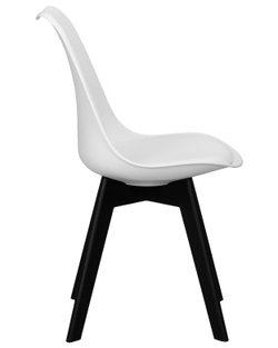 Стул обеденный DOBRIN HARRY (цвет сиденья белый (W-02), ножки пластик черные (В-03))