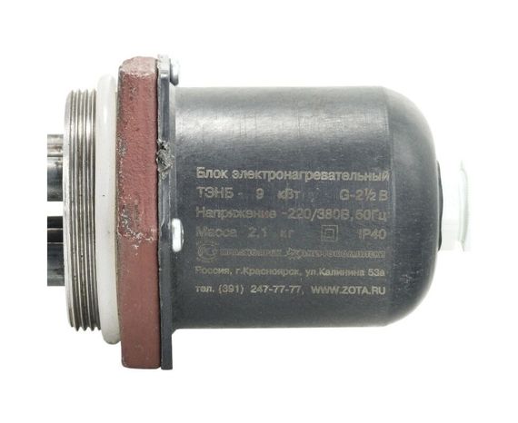 ТЭН ZOTA 9 кВт 2&quot;1/2 с колпаком для Дымка 16151