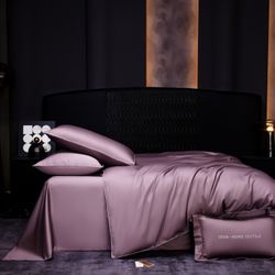 Комплект постельного белья Однотонный Сатин Премиум «Лавандовая ночь»