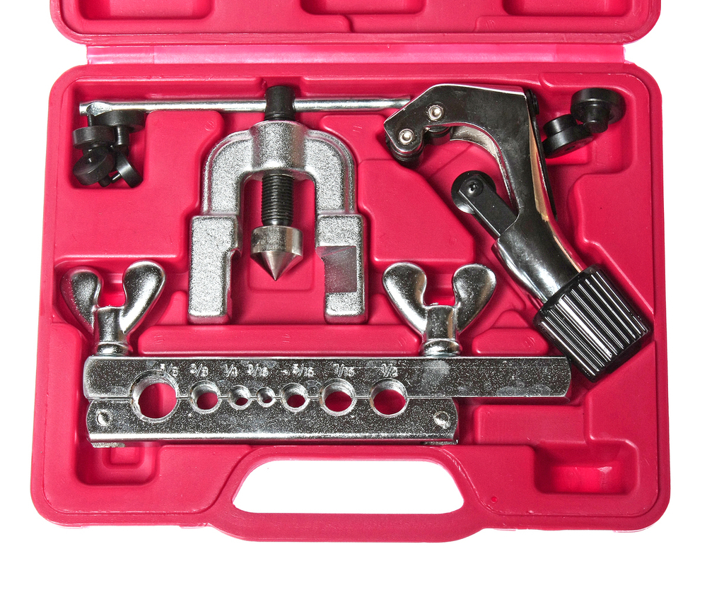 Набор инструментов для резки и развальцовки трубок дюймовые размеры 9 предметов в кейсе JTC