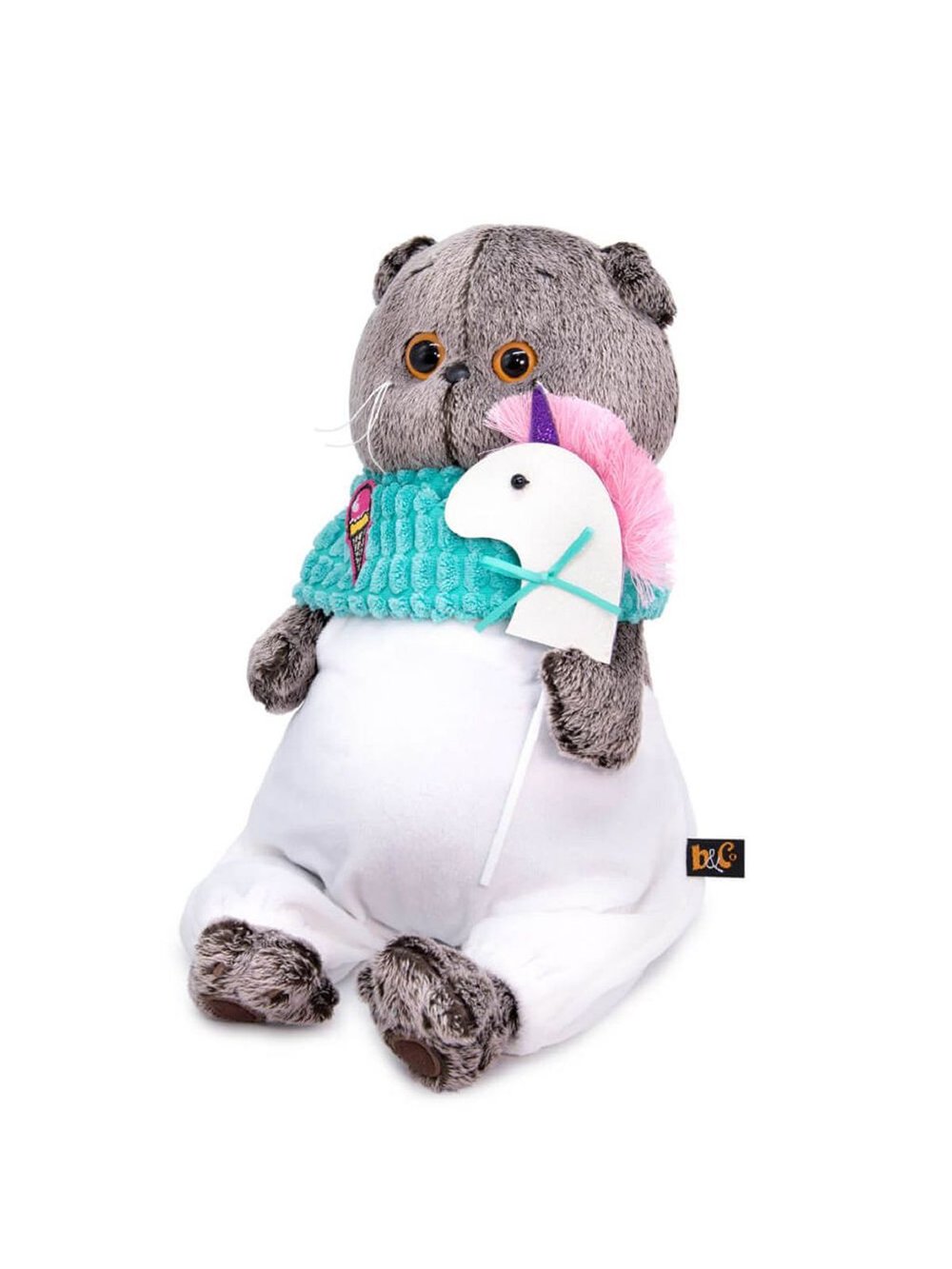 Мягкая игрушка Басик с единорогом 19см