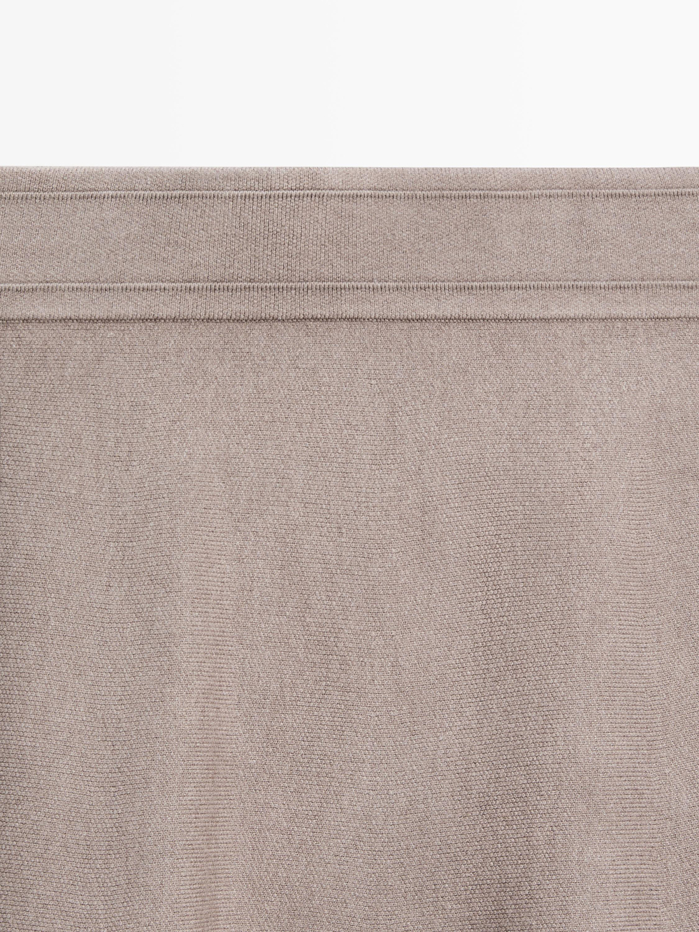 Massimo Dutti Вязаная расклешенная юбка миди, серый