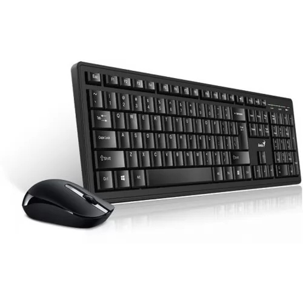 Комплект (клавиатура + мышь) Клавиатура + мышь Genius Smart KM-8200 (Dual color) (USB,1 мини-ресивер на оба устройства,104 кл кнопка SmartGenius, мембранная,800-1600 DPI) [31340003421]