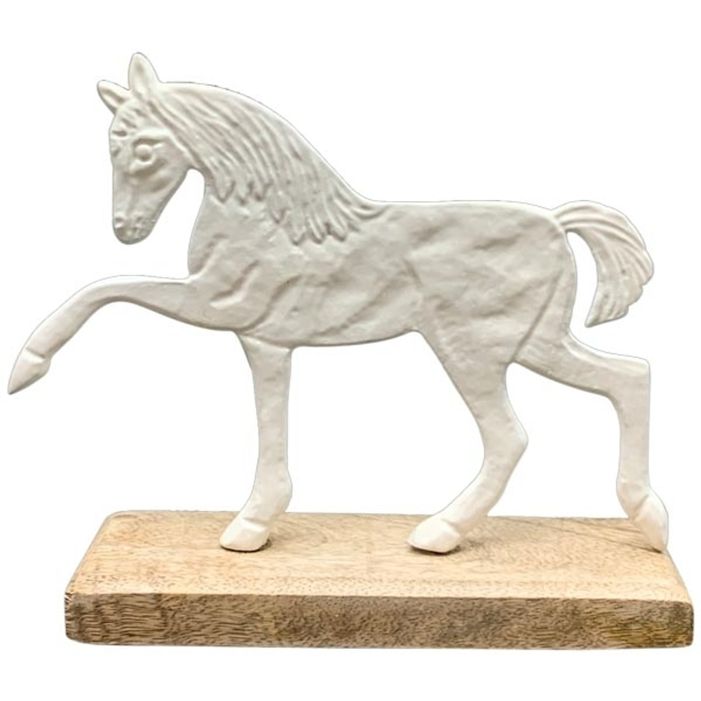 Декор "Лошадь" большая белая 19,5x5x15,5см
