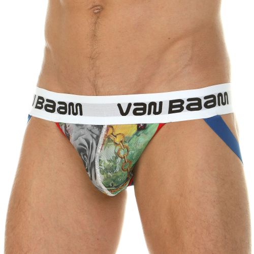 Мужские трусы джоки с разноцветным принтом Van Baam 39814