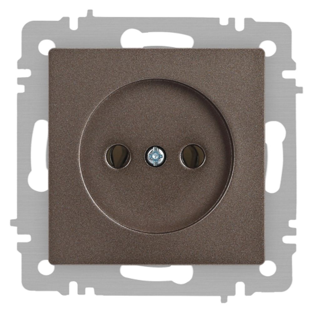 Розетка Intro Accent 6-201-08 2P 16А-250В IP20 СУ AL/CU бронза | Intro