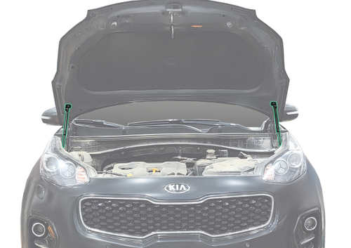 Газовые упоры капота Pneumatic для Kia Sportage IV 2016-2022, 2 шт., KU-KI-SP04-00