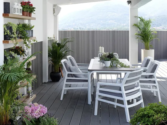 Стол раздвижной Alloro 210-280х100 см, тортора/белый