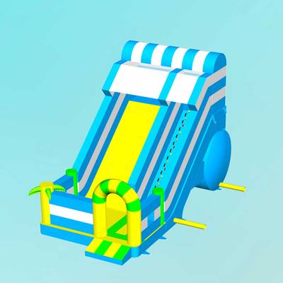 Коммерческий надувной батут-горка «Волна – 2», 9*5*7 м