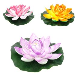 GAEM Цветок искусственный "Водяная лилия", L27 W27 H8 см, 3в.
