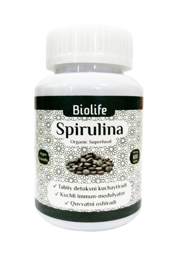 Biolife Spirulina 500 mg 100 tabs / Cпирулина 500 мг 100 таблеток