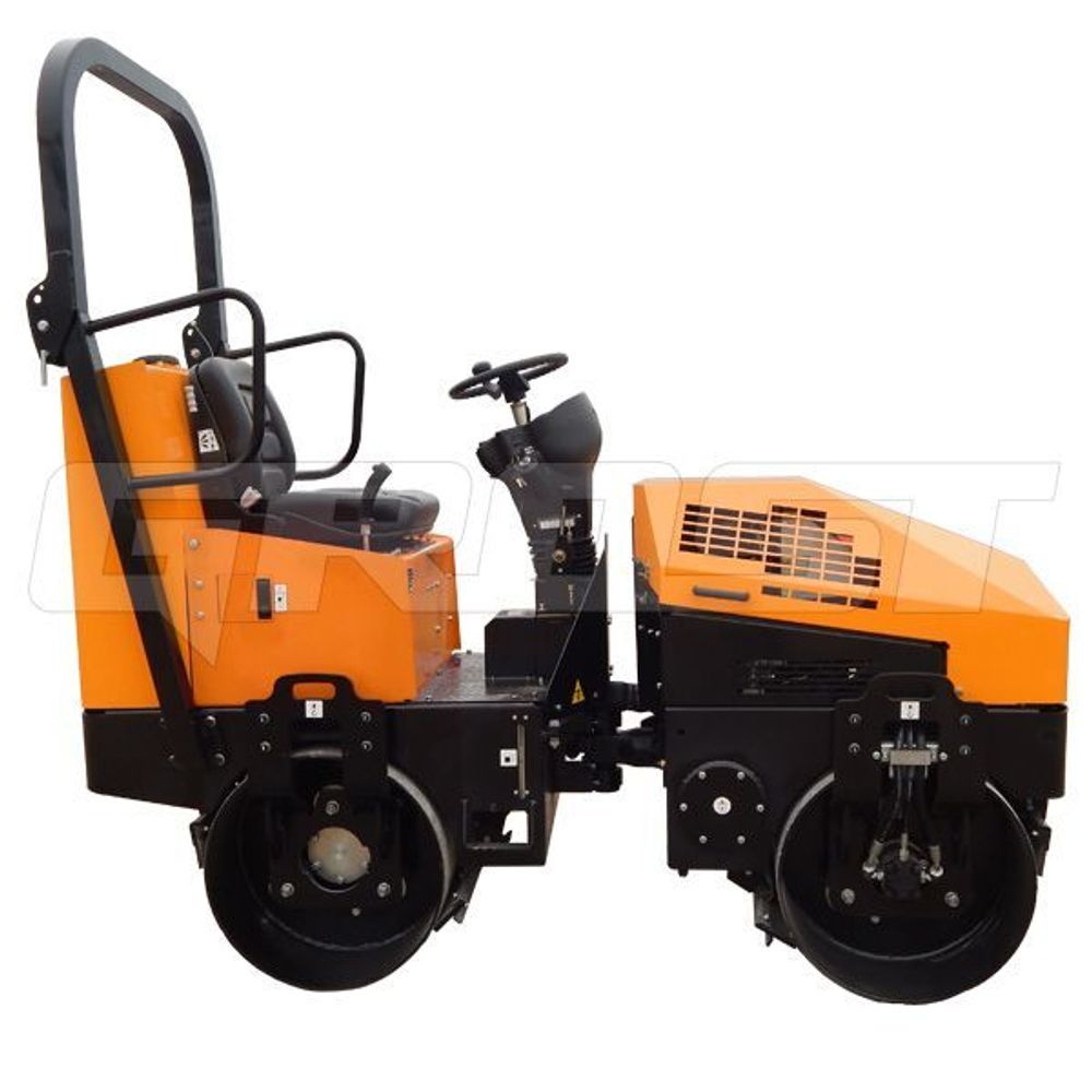 Виброкаток GROST VR1700H двухвальцовый бензиновый - [1480 кг / Honda GX630]