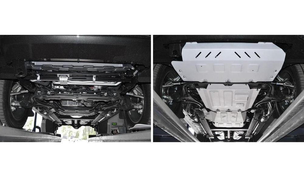 Защита радиатора, картера, КПП и РК Rival для Mercedes-Benz G-klasse W464 (V - 2.9D (249 л.с.); 4.0 (421/585 л.с.)) 2018-н.в., штампованная, алюминий 6 мм, с крепежом, 4 части, K333.3946.1.6