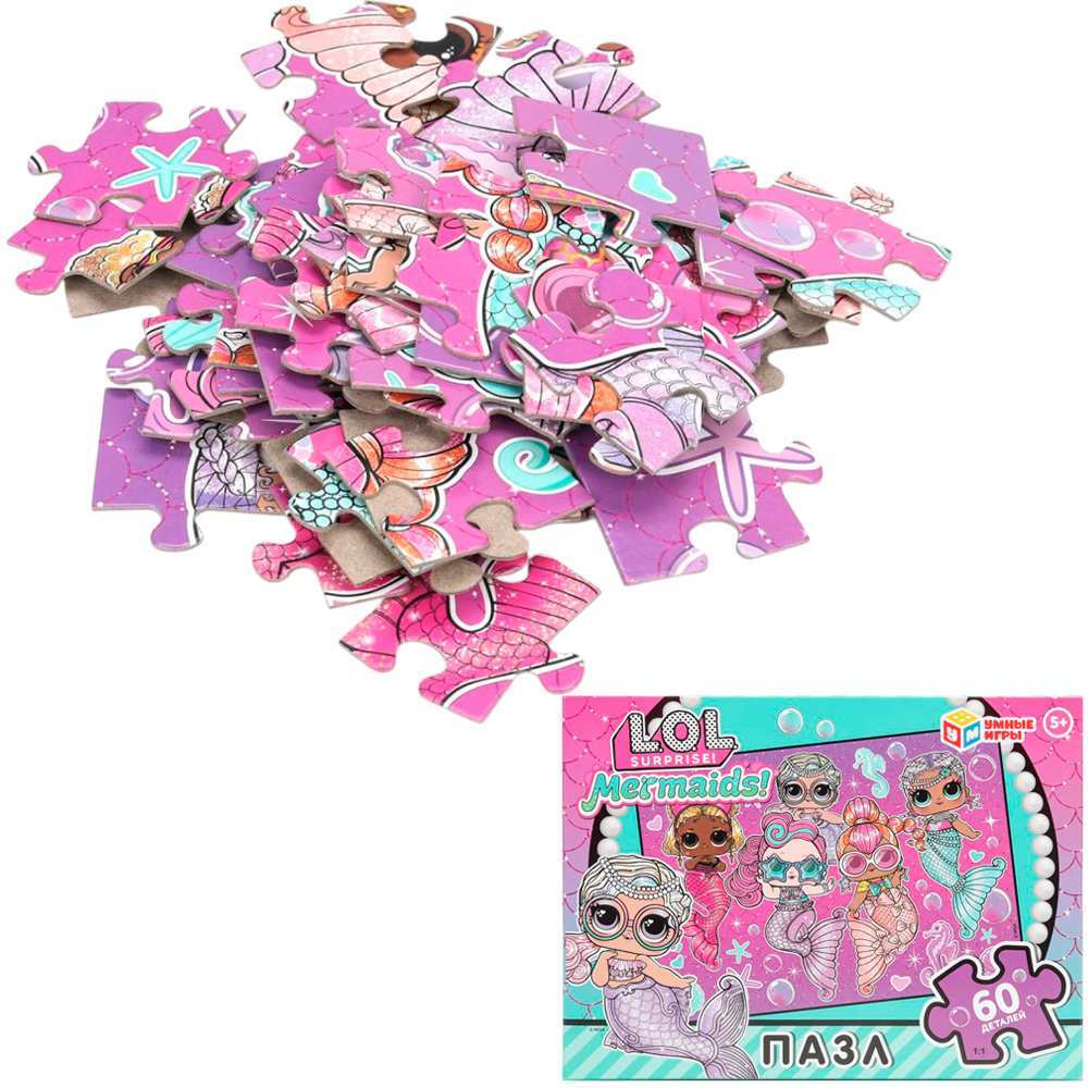 Пазл 60 ЛОЛ. Русалки 4630395019293