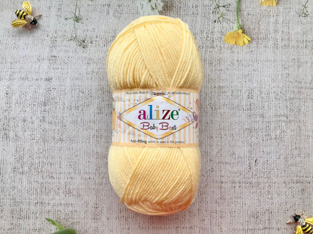 Пряжа ALIZE &quot;Baby Best&quot; 250 светлый-лимон