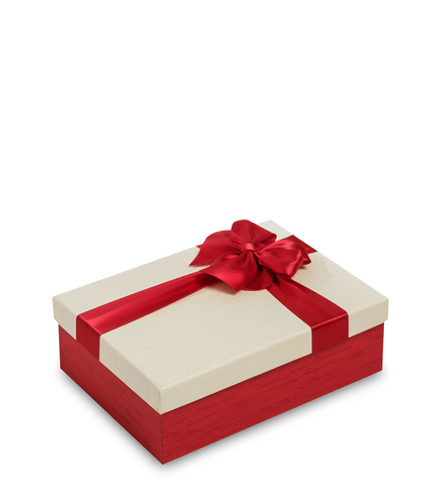 WG-49/1-A Коробка подарочная «Прямоугольник» цв.красн/беж