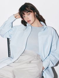 Рубашка из жатого хлопка "Голубая" женская