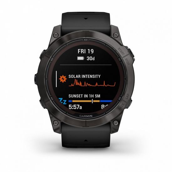 Умные часы Garmin Fenix 7X Pro Sapphire Solar Edition Титановый угольно-серый корпус с DLC-покрытием и черным ремешком