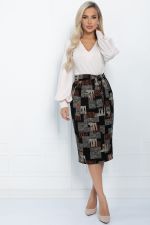 Платье Безупречный силуэт (черно-молочное) П11267 LT Collection