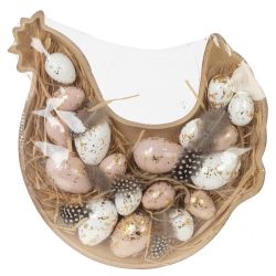 GAEM Набор из 18-ти изделий декоративных подвесных "Яйцо" (4*6, 3*4), L29 W31 H4,5 см