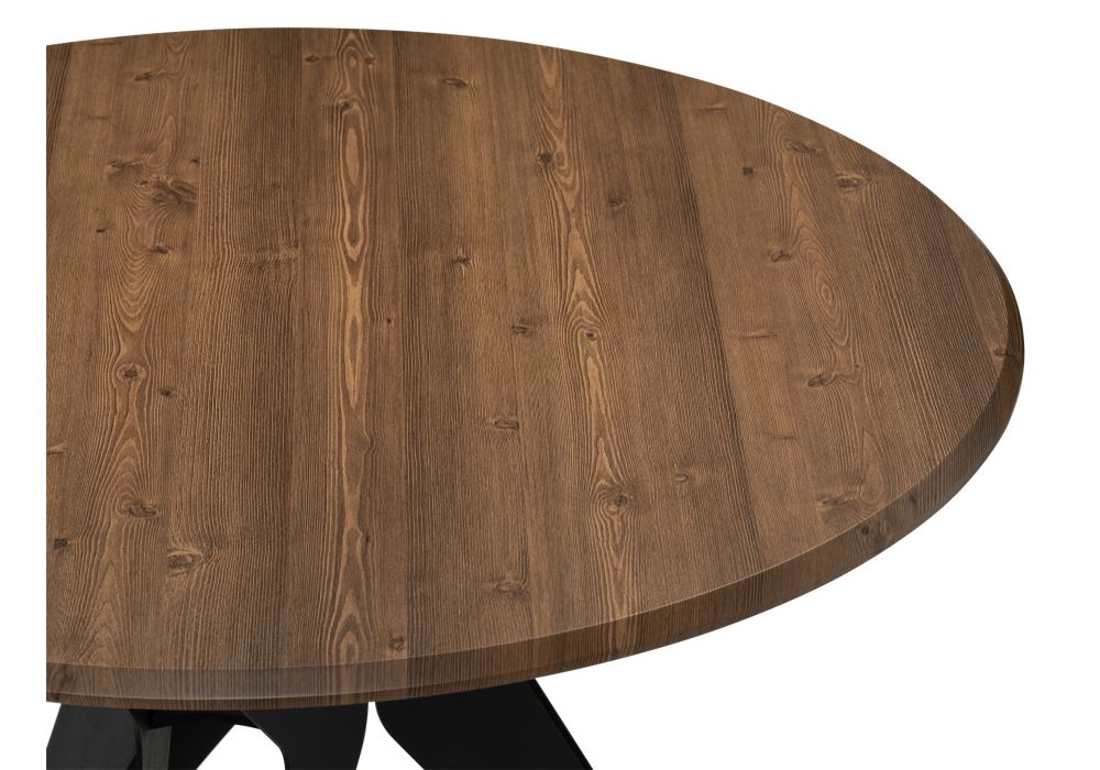 Деревянный стол Рикла 100х76 орех кантри / черный