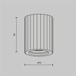 Накладной светильник Maytoni Conik gyps C121CL-GU10-W