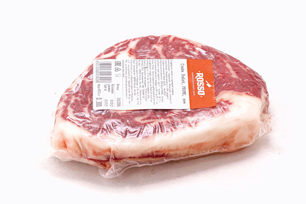 Стейк Рибай CHOICE, 300г, ВУ, ROSSO -з