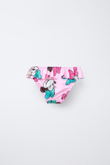 ZARA ПЛАВКИ БИКИНИ С ПРИНТОМ MINNIE MOUSE ©, РОЗОВЫЙ