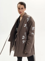 Телогрейка FLOWER DROPS, серый