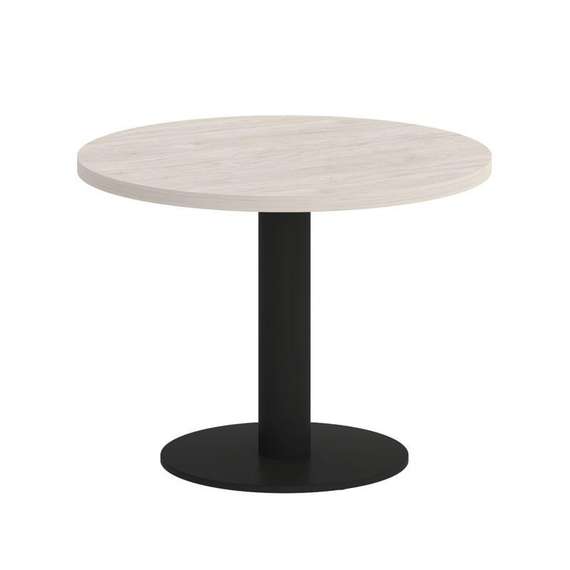 Onix Direct Стол журнальный круглый O.SJ-1 Денвер Светлый/Металл Черный 600*600*450