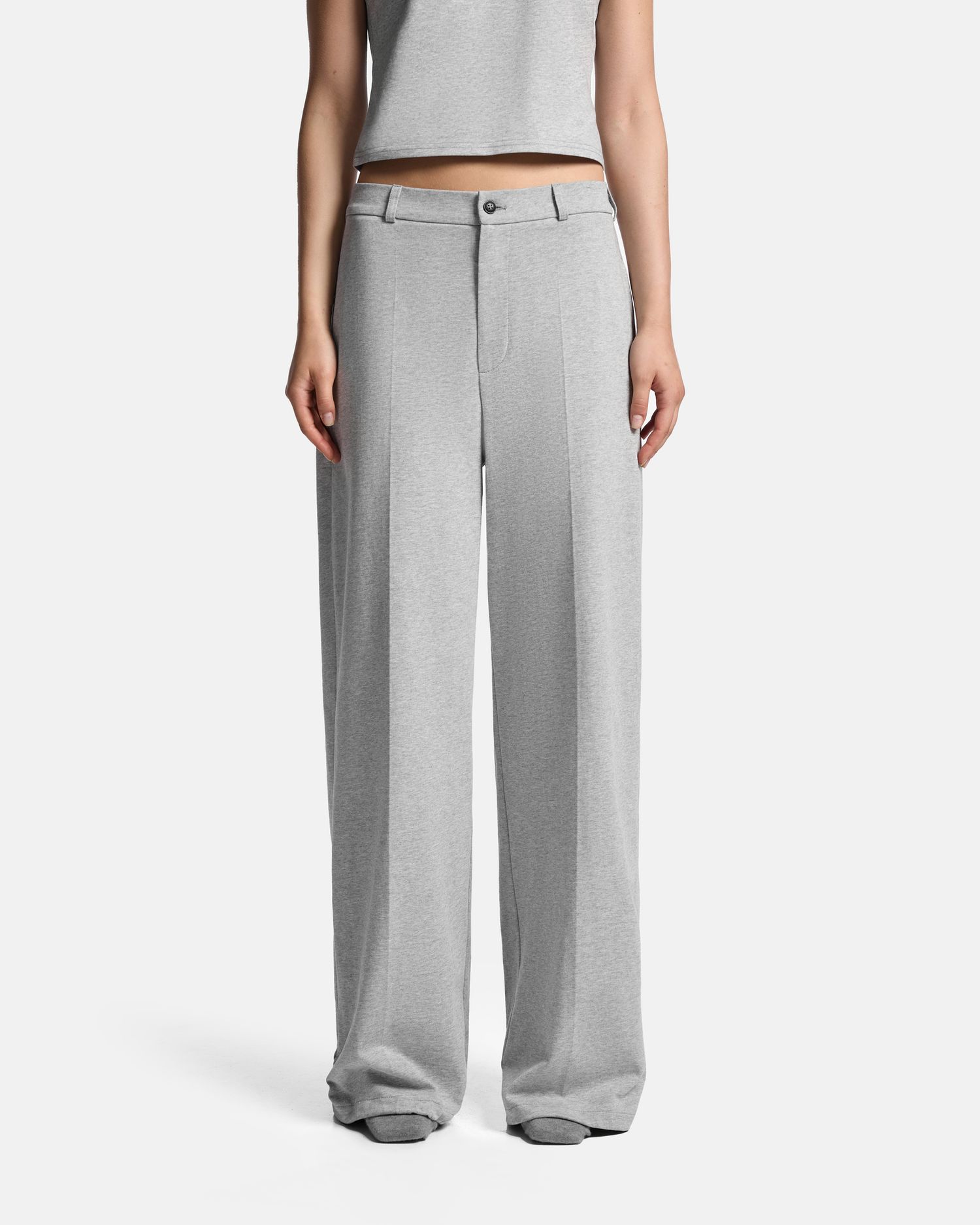 БРЮКИ СО СТРЕЛКАМИ ИЗ ТРИКОТАЖА