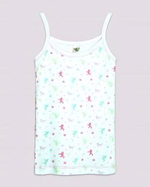 Майка для девочки на бретелях р.98/104-56 белый, 1 шт.