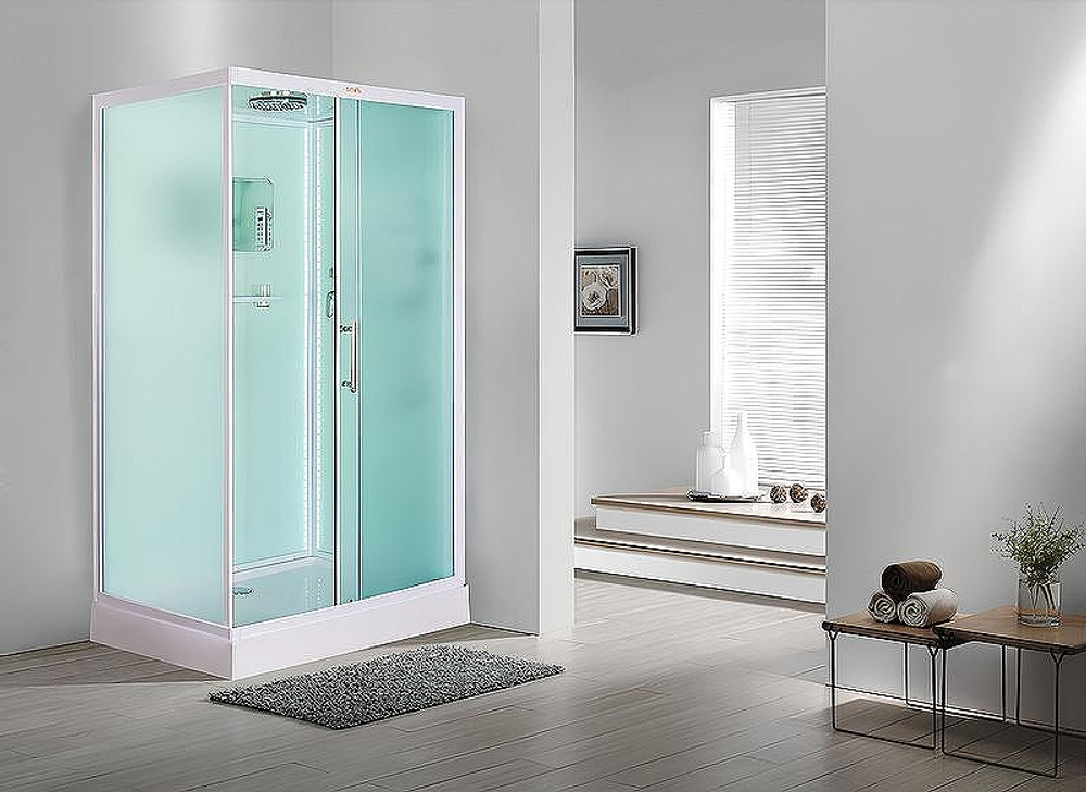 Душевая кабина Esbano (Эсбано) ES-L129CKR, с низким поддоном, с электрикой и LED освещением, 120х90х210