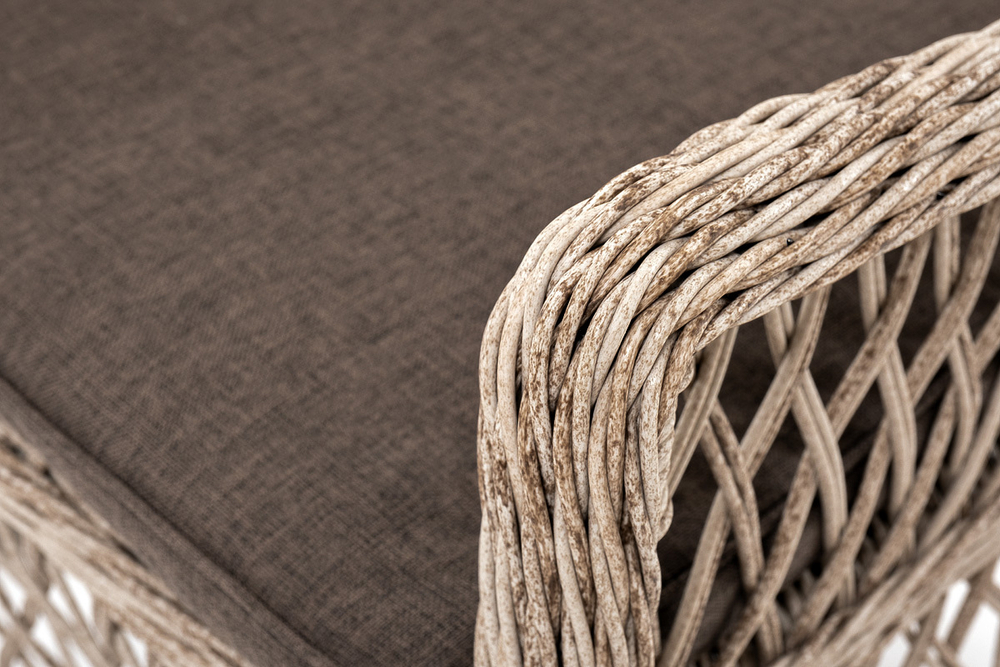 "Эспрессо-80 L" обеденная группа плетеная, цвет бежевый