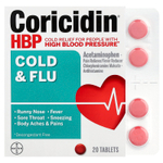Coricidin HBP, От простуды и гриппа, 20 таблеток