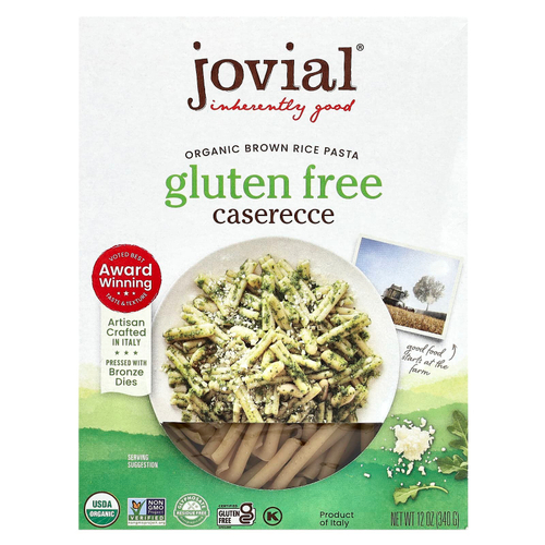 Jovial, Органическая паста из коричневого риса, казеречче, 340 г (12 унций)