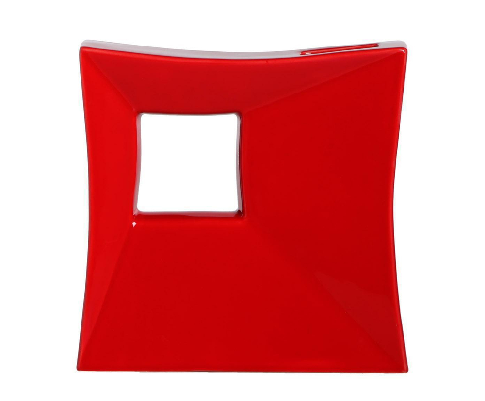 Элитная ваза декоративная керамическая красная "Farol". Португалия