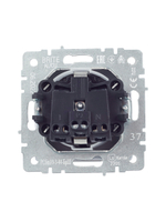 BRITE Розетка 1-местная с заземлением с защитными шторками и крышкой 16А IP44 РСбш10-3-44-БрШ шампань IEK