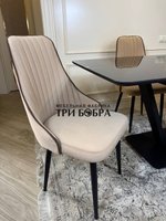 Кухонный раздвижной стол "Леон" Черный мрамор и стулья "Сорренто" 4 шт